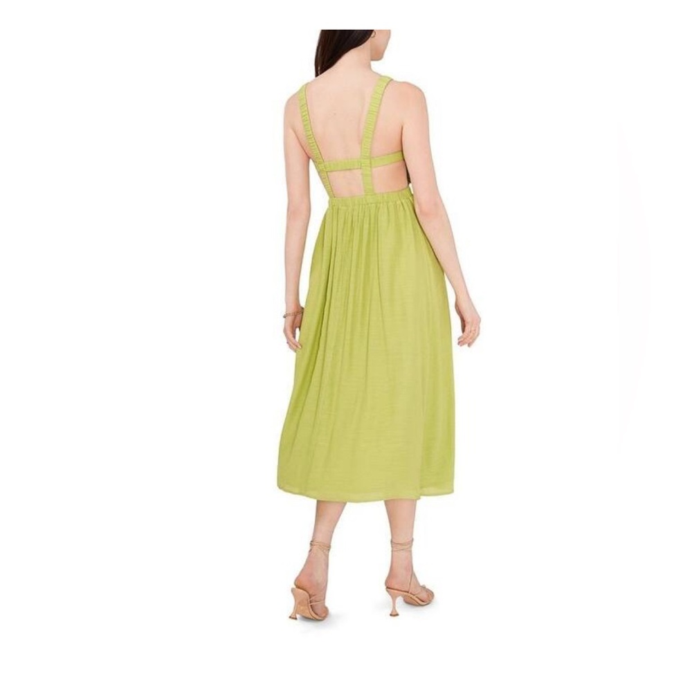 1. State Lime Back Cutout Midi Dress